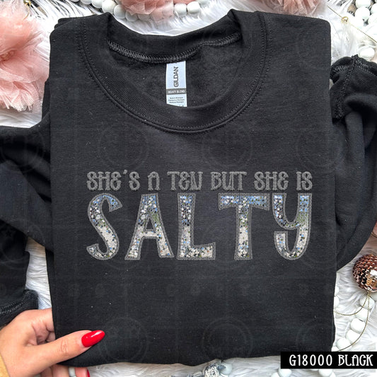 She’s a Ten But She is Salty | Comfort Colors Tee or Gildan Crewneck Sweatshirt