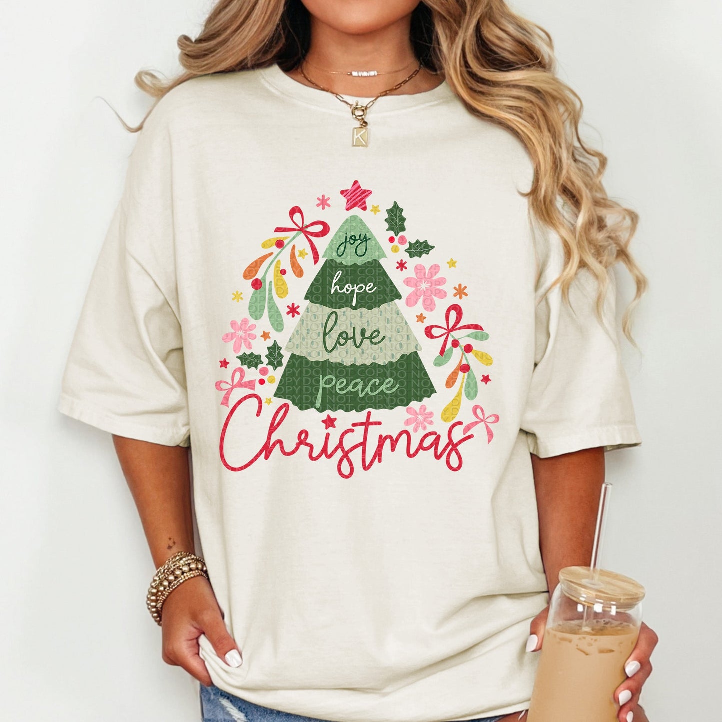 Joy Hope Love Peace Christmas | Comfort Colors Tee or Gildan Crewneck Sweatshirt