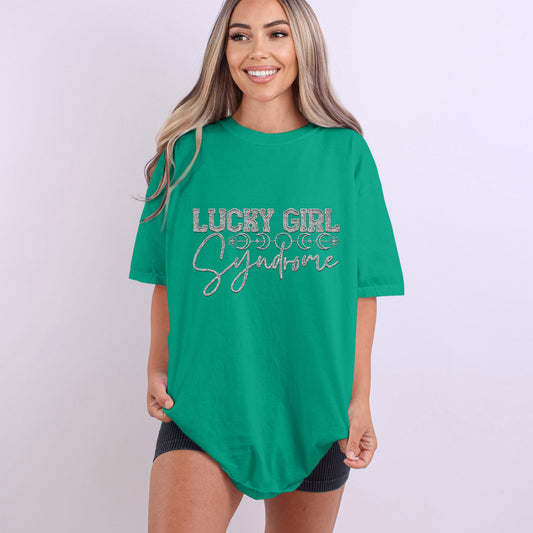 Lucky Girl Syndrome Silver | Comfort Colors Tee or Gildan Crewneck Sweatshirt