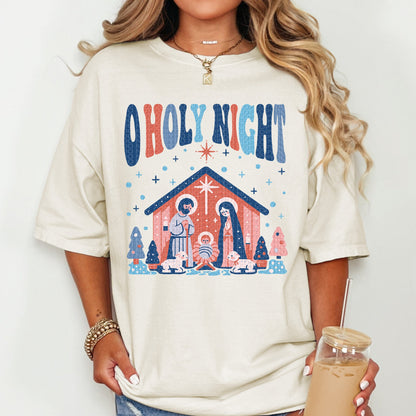 Oh Holy Night | Comfort Colors Tee or Gildan Crewneck Sweatshirt