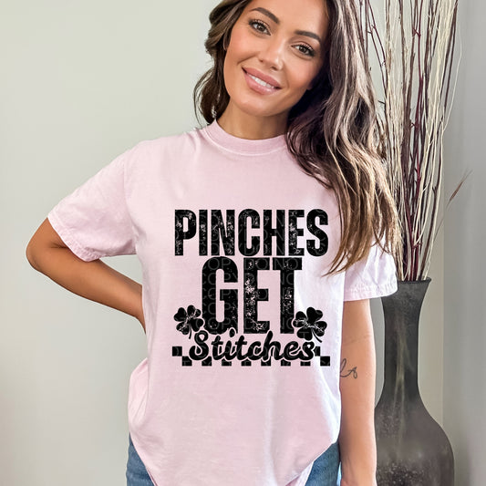 Pinches Get Stitches Black Ink | Comfort Colors Tee or Gildan Crewneck Sweatshirt