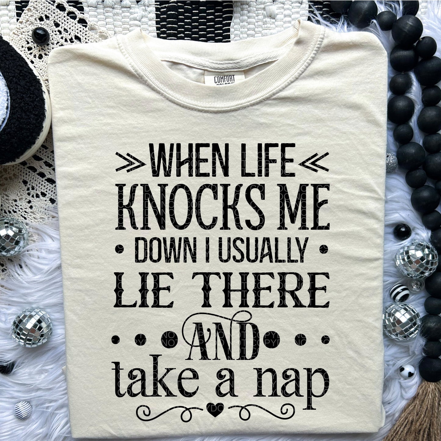 When Life Knocks Me Down | Comfort Colors Tee or Gildan Crewneck Sweatshirt