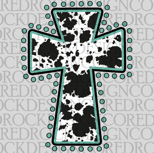 Black Cowhide Cross