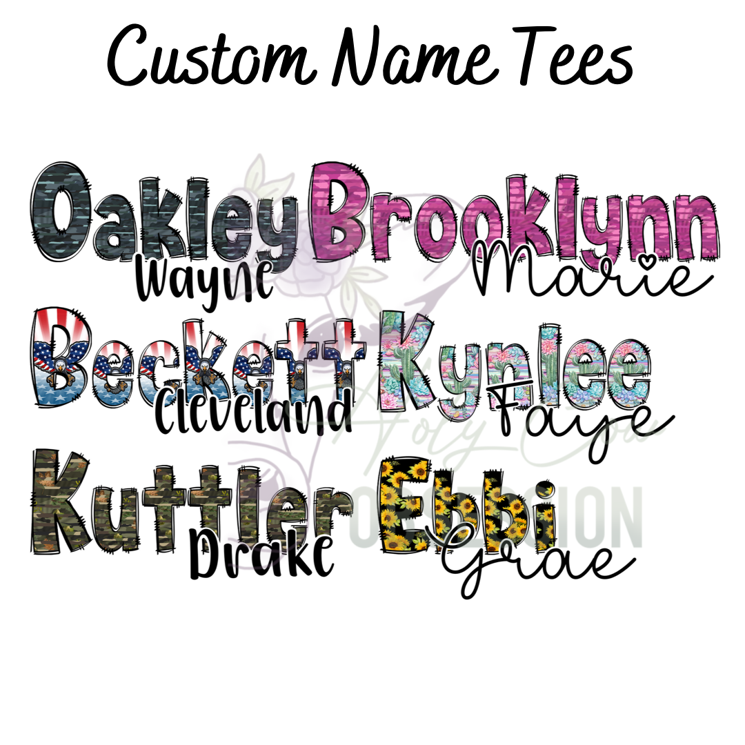 Kid's Custom Name Items