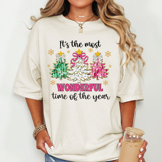 Its the most wonderful time of the year trees | Comfort Colors Tee or Gildan Crewneck Sweatshirt