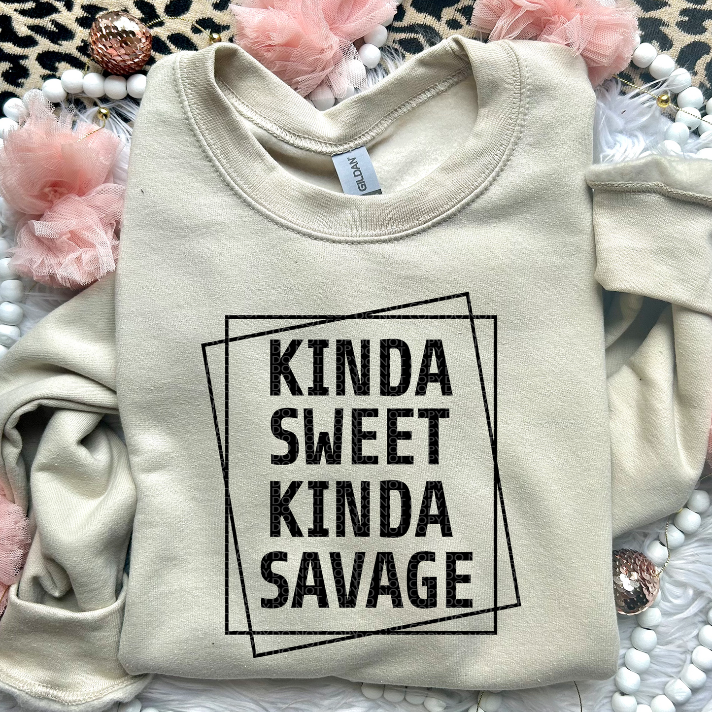 Kinda Sweet Kinda Savage | Comfort Colors Tee or Gildan Crewneck Sweatshirt