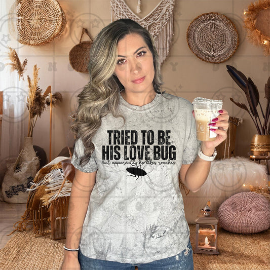 Tried to be His Lovebug | Comfort Colors Tee or Gildan Crewneck Sweatshirt